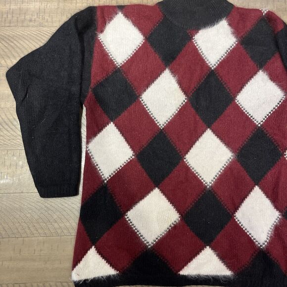 Vintage Rafaella Womens Small Sweater Angora Rabbit Fur wool Christmas Holiday - Picture 3 of 6